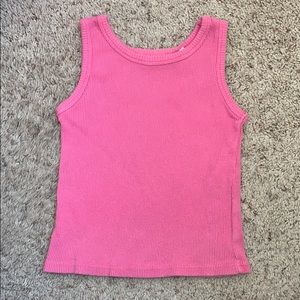 Girls pink ribbed tank top SWEET size 6X